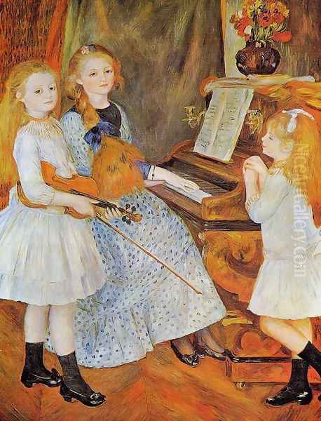 The Daughters Of Catulle Mendes Oil Painting by Pierre Auguste Renoir