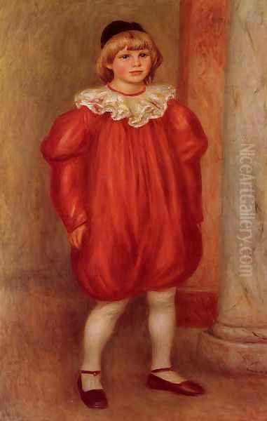 Claude Renoir in Clown Costume (The Clown) Oil Painting by Pierre Auguste Renoir