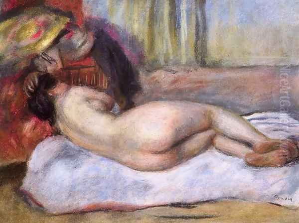 Sleeping Nude With Hat Aka Repose Oil Painting by Pierre Auguste Renoir