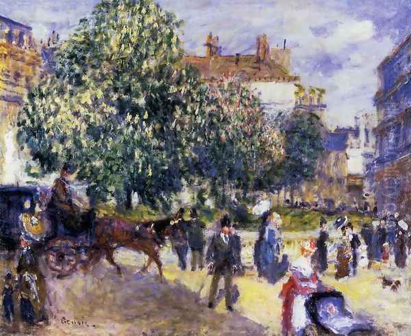 Place De La Trinite Paris 2 Oil Painting by Pierre Auguste Renoir