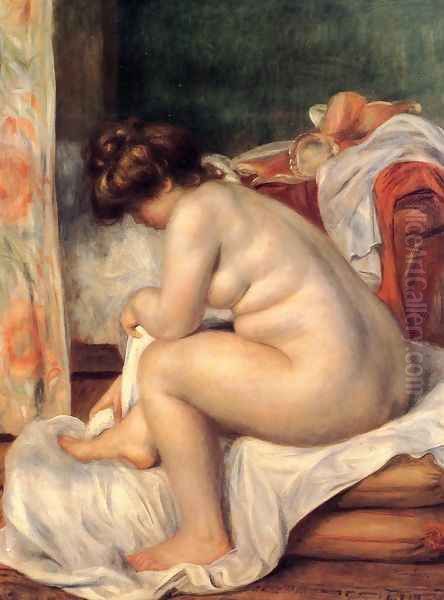 Woman After Bathing Oil Painting by Pierre Auguste Renoir