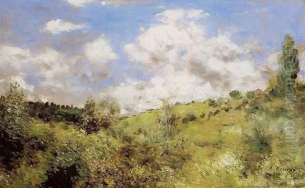 Strong Wind Aka Gust Of Wind Oil Painting by Pierre Auguste Renoir