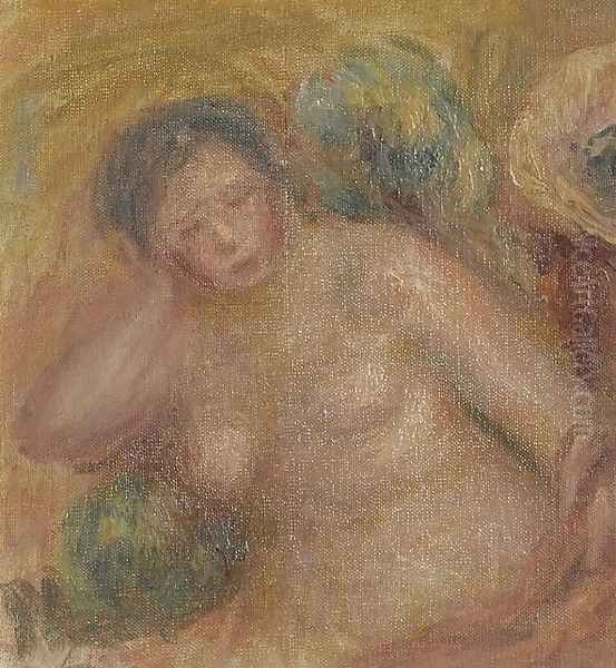 Femme Nue Assise Oil Painting by Pierre Auguste Renoir