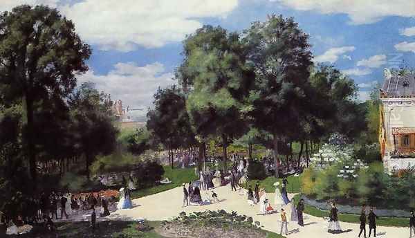 The Champs Elysees During The Paris Fair Of 1867 Oil Painting by Pierre Auguste Renoir