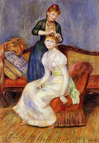 The Coiffure Oil Painting by Pierre Auguste Renoir