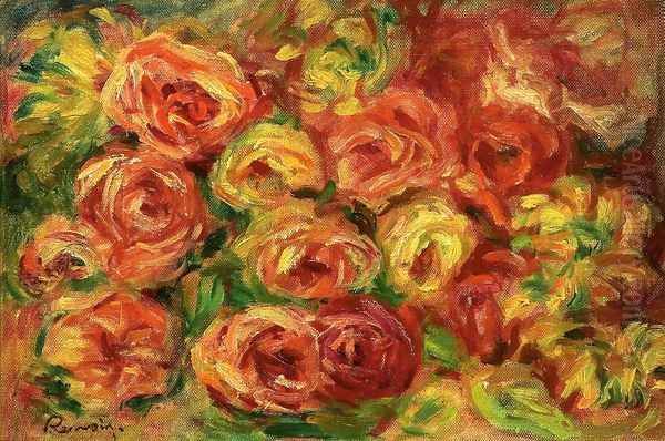 Armful Of Roses Oil Painting by Pierre Auguste Renoir