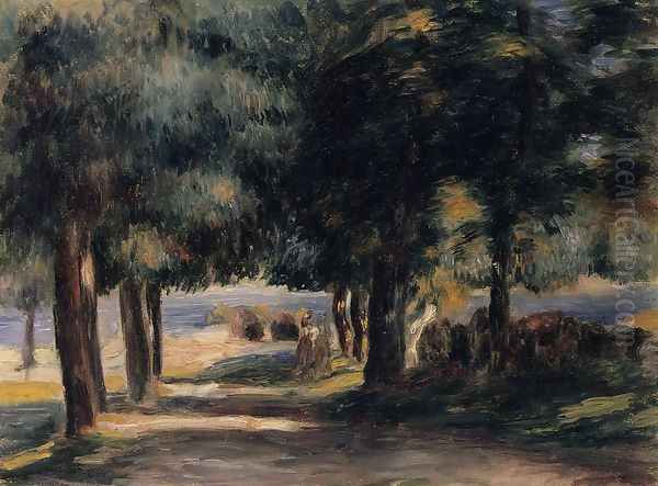 Pine Wood On The Cote D Azur Oil Painting by Pierre Auguste Renoir