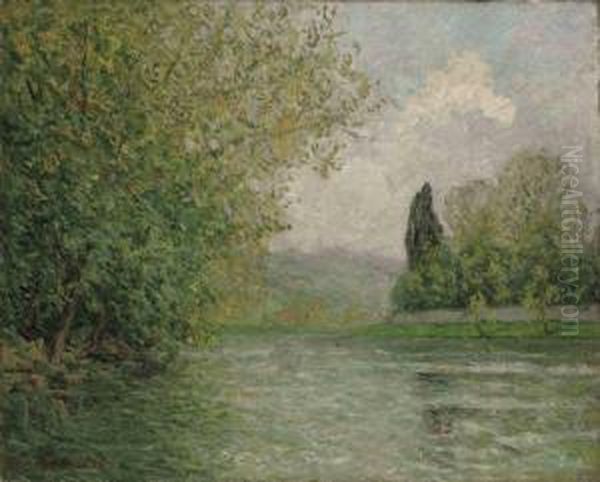 La Marne A Champigny Oil Painting by Maxime Maufra