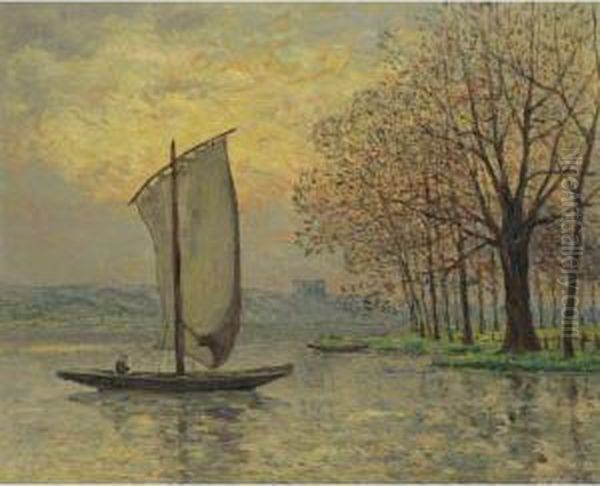 Les Bords De La Loire Oil Painting by Maxime Maufra