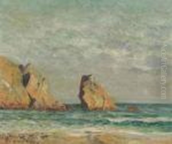 La Mer, Plage Du Portzic, Morgat Oil Painting by Maxime Maufra