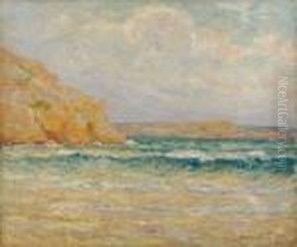 Marine Le Soir A Morgat Oil Painting by Maxime Maufra