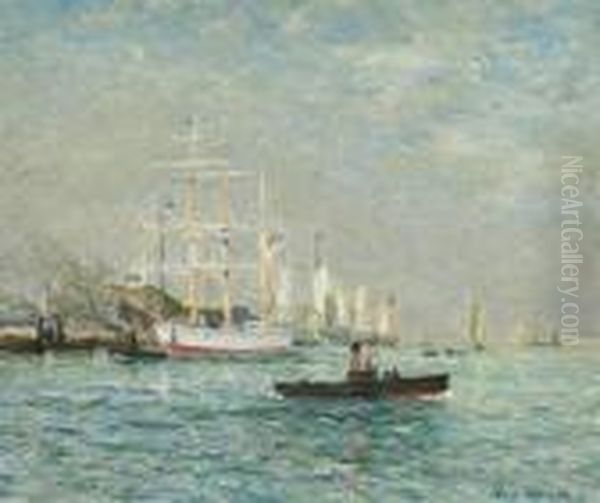 Entre D'un Trois-mats, Le Havre Oil Painting by Maxime Maufra