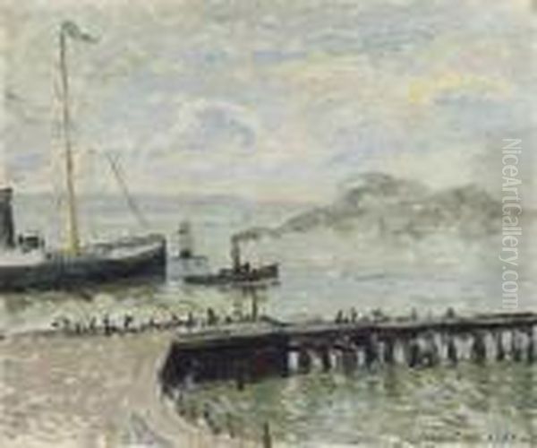 Le Port Du Havre Oil Painting by Maxime Maufra