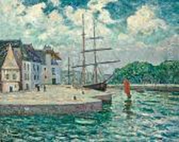 Le Port D'auray Oil Painting by Maxime Maufra