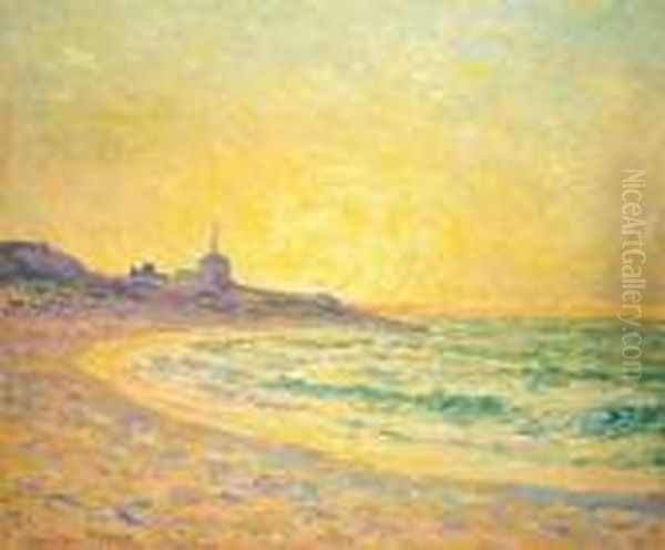 Soleil Levant A Beg-meg Oil Painting by Maxime Maufra