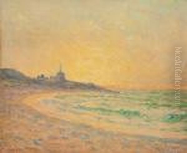 Soleil Levant A Beg-meil Oil Painting by Maxime Maufra