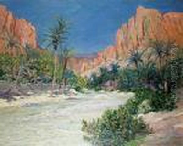 Morning In The Oasis Of Alkantra Oil Painting by Maxime Maufra