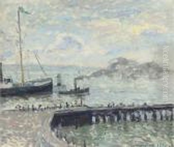 Le Port Du Havre Oil Painting by Maxime Maufra