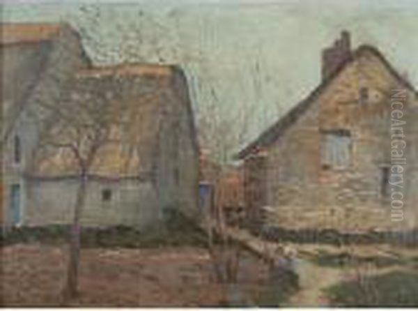 Thatched Cottages, Brittany Oil Painting by Maxime Maufra