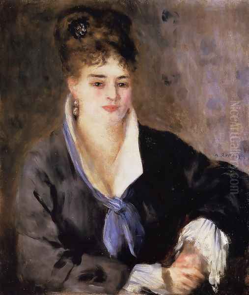 Lady In A Black Dress Oil Painting by Pierre Auguste Renoir