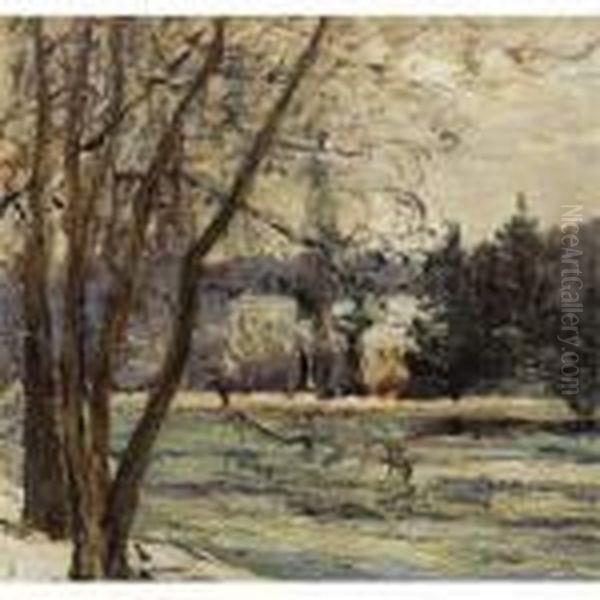 La Glace Etang Avray Oil Painting by Maxime Maufra