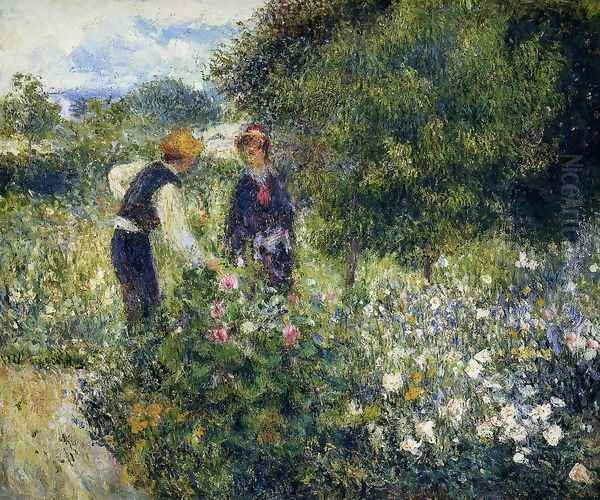 Picking Flowers Oil Painting by Pierre Auguste Renoir