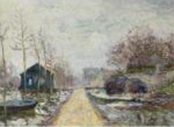 Inondation En Hiver, Basse Goulaine (loire Inferieure, Pres Denantes) Oil Painting by Maxime Maufra