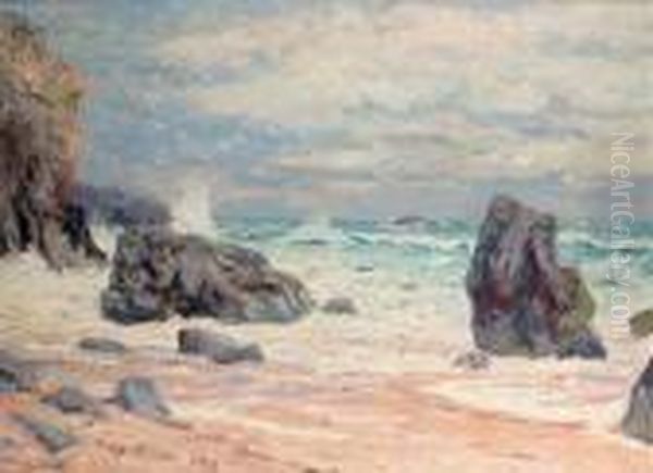 Maree Montante, Cote De Quiberon Oil Painting by Maxime Maufra