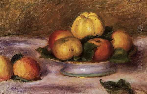 Apples On A Plate Oil Painting by Pierre Auguste Renoir