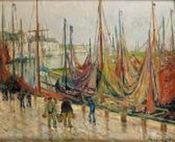 Le Port Un Jour De Relache, Le Croisic Oil Painting by Maxime Maufra