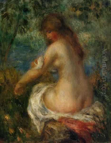 Bather Oil Painting by Pierre Auguste Renoir