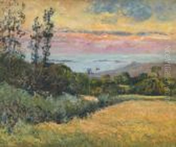 Soleil Couchant A Trebeurden Oil Painting by Maxime Maufra