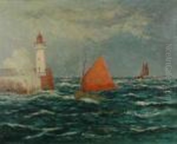 Rentree Des Bateaux De Peche A Belle Isle En Mer Oil Painting by Maxime Maufra