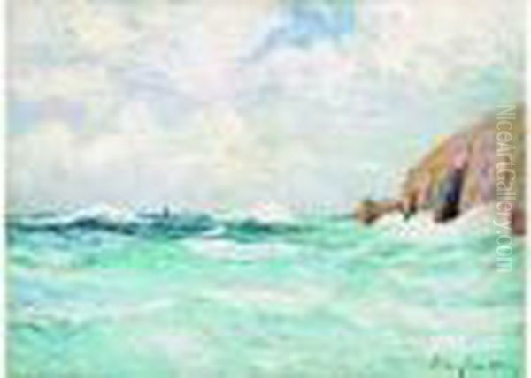 Maree Montante - Cap De La Chevre Oil Painting by Maxime Maufra