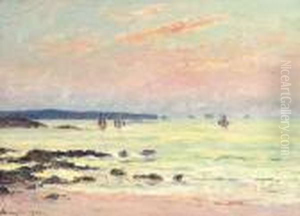 Soir A La Mer, Quiberon Oil Painting by Maxime Maufra