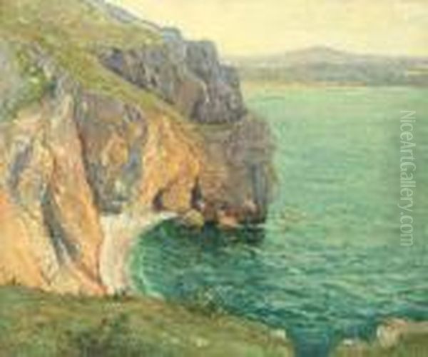 Les Falaises De Polhor, Morgat Oil Painting by Maxime Maufra