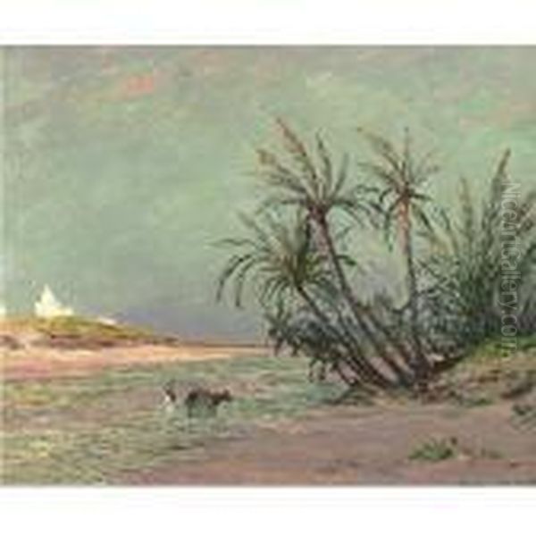 L'oued D'oueld-djellal, Sahara Oil Painting by Maxime Maufra