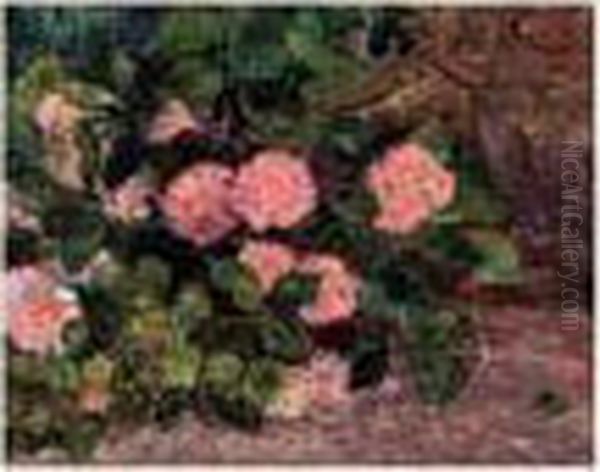 Les Hortensias Oil Painting by Maxime Maufra