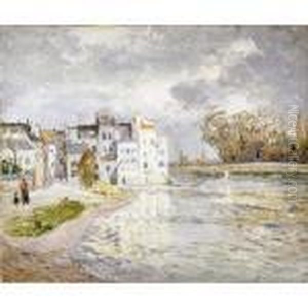 La Marne A Lagny Oil Painting by Maxime Maufra