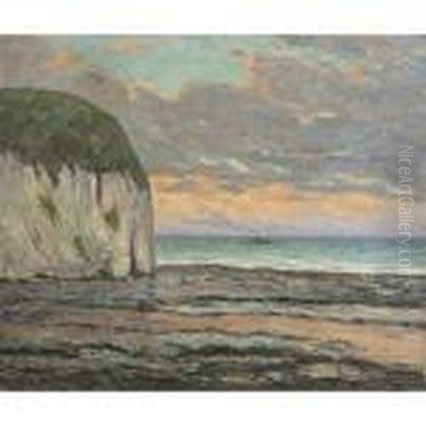 Soleil Couchant, Yport Oil Painting by Maxime Maufra