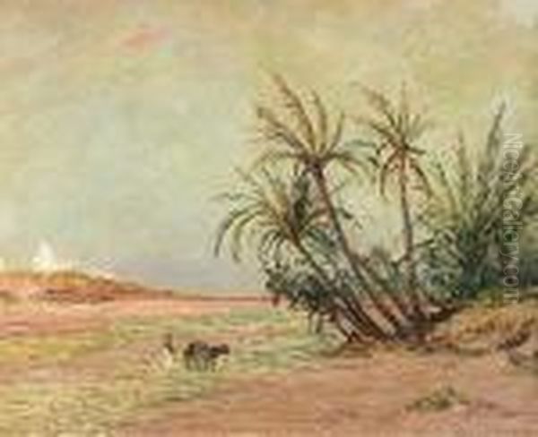 L'oued D'oueld-djellal, Sahara Oil Painting by Maxime Maufra