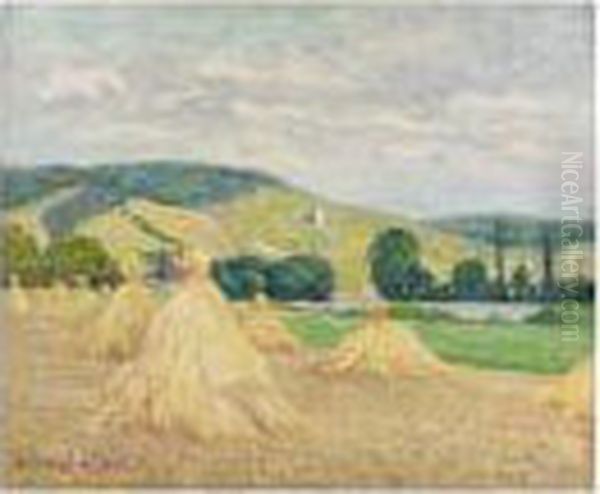 Les Ruches, La Vacherie Pres D'andelys Oil Painting by Maxime Maufra