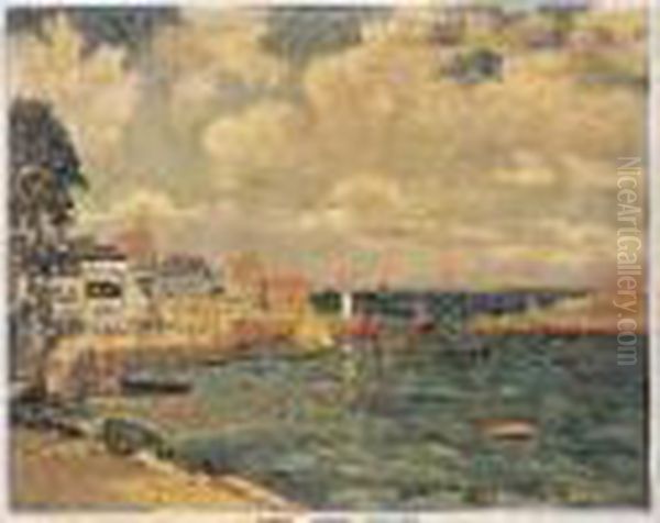 Le Port De Sauzon A L'heure De La Maree,belle-isle Oil Painting by Maxime Maufra