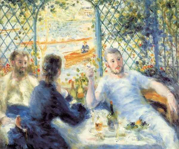 The Canoeists Luncheon Oil Painting by Pierre Auguste Renoir