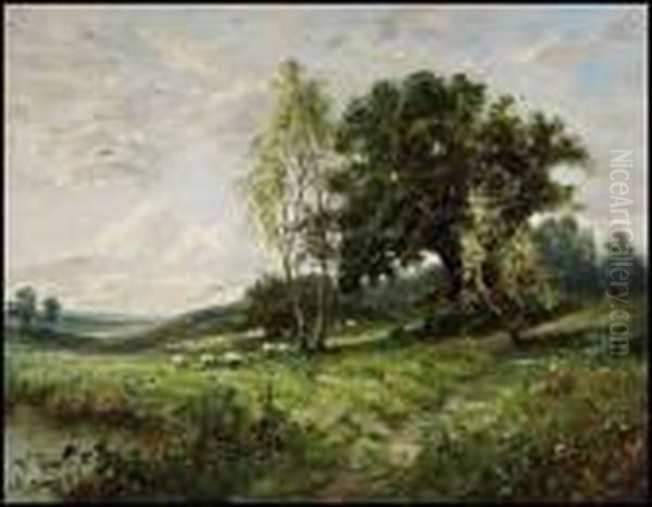 Pastoral Landscape Oil Painting by Anton Mauve