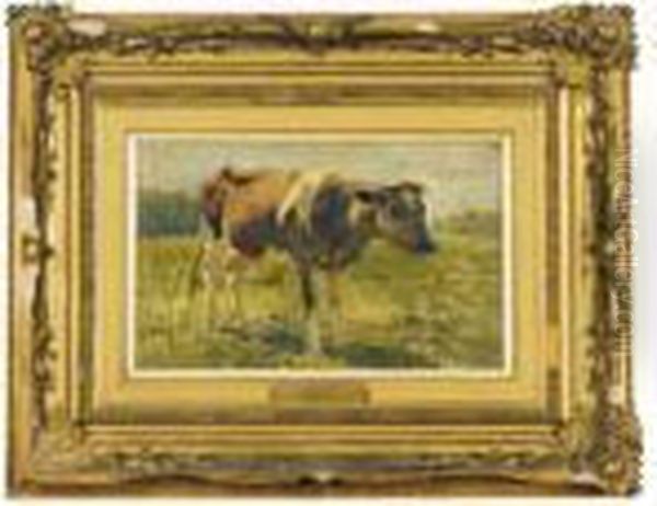 A Cow In The Meadow Oil Painting by Anton Mauve