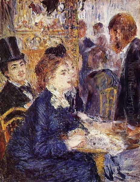 The Cafe Oil Painting by Pierre Auguste Renoir