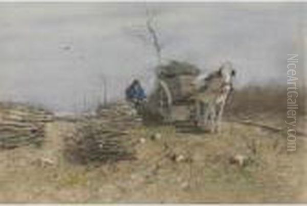 The Wood Gatherer Oil Painting by Anton Mauve