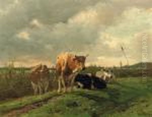 Cattle Resting Oil Painting by Anton Mauve