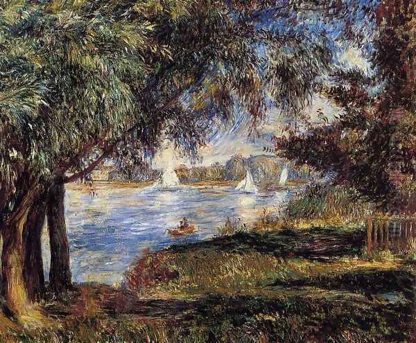 Bougival Oil Painting by Pierre Auguste Renoir